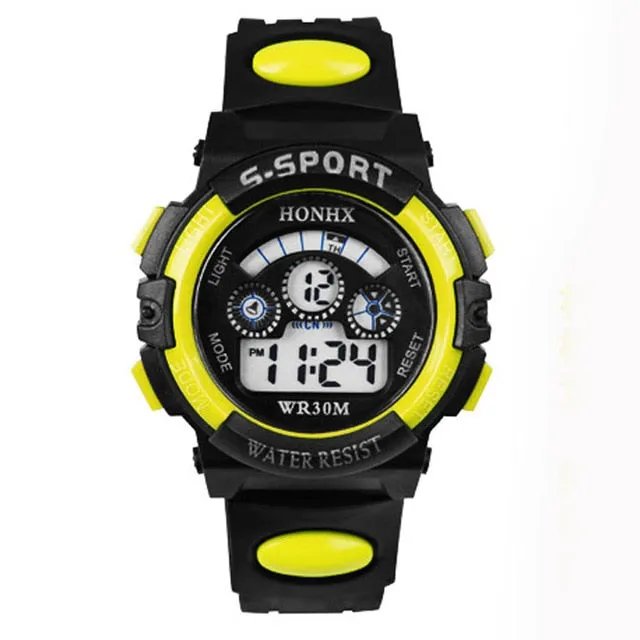 Fashion Waterproof Children Kids Boy Watches Digital LED Quartz Alarm Date Sports Electronic Quartz Wrist Watch dropship