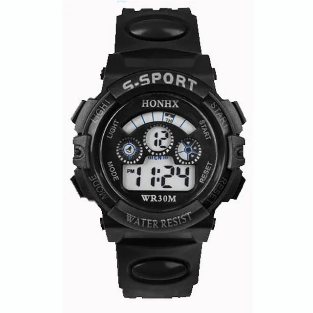 Fashion Waterproof Children Kids Boy Watches Digital LED Quartz Alarm Date Sports Electronic Quartz Wrist Watch dropship