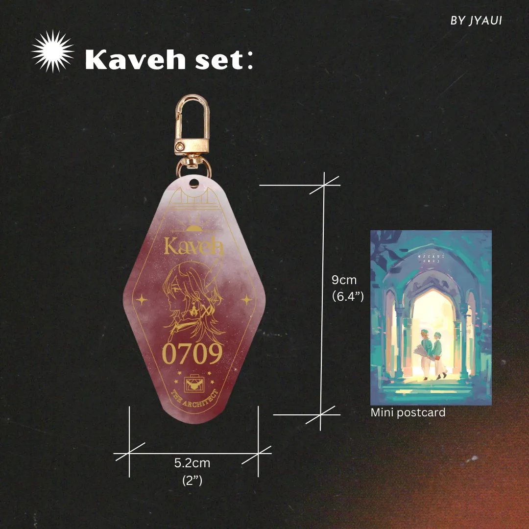 Genshin Impact - Kaveh & Alhaitham Acrylic Motel Keychain