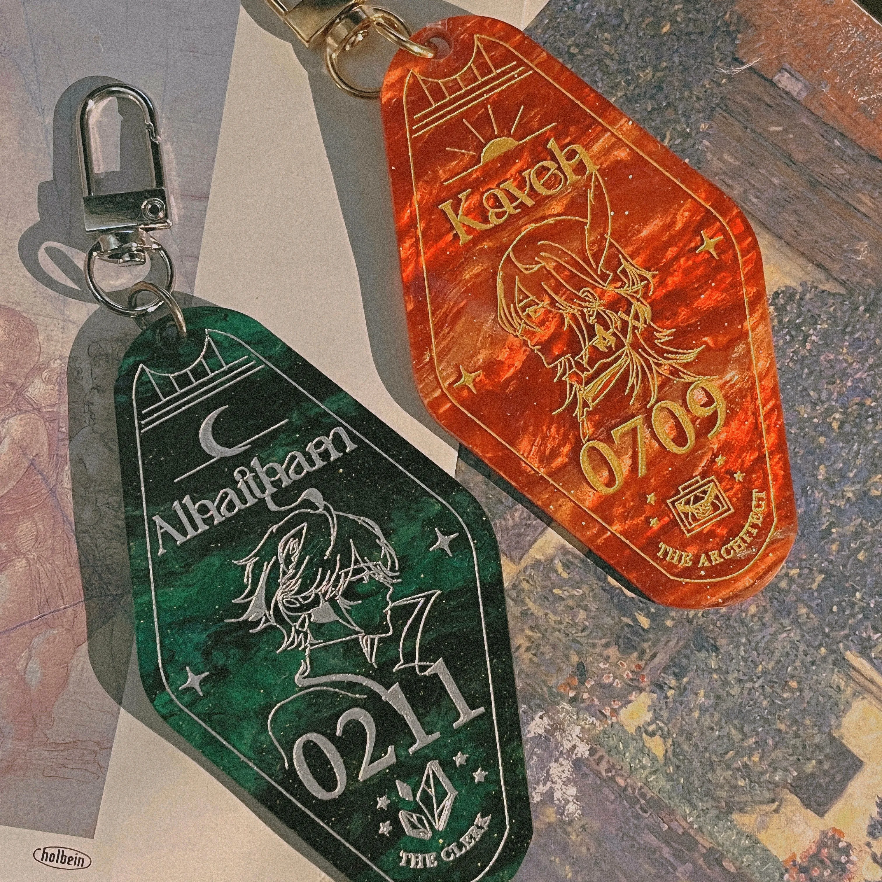 Genshin Impact - Kaveh & Alhaitham Acrylic Motel Keychain
