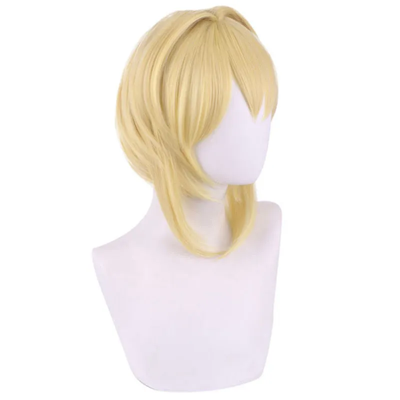 Genshin Impact Traveler Lumine Cosplay Costume   wig