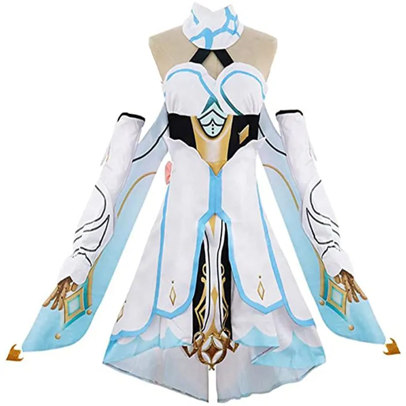 Genshin Impact Traveler Lumine Cosplay Costume   wig
