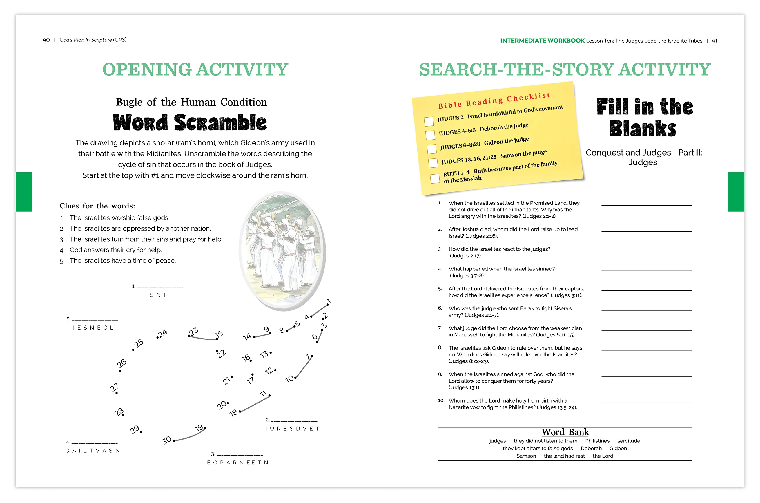 God's Plan in Scripture (GPS) Intermediate Student Pack