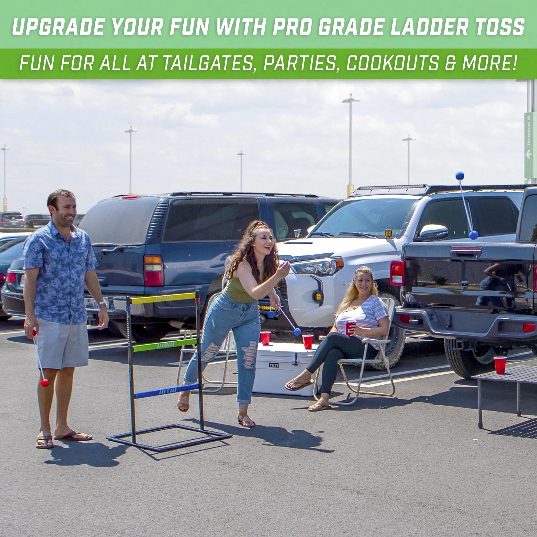 GoSports Pro-Grade Ladder Toss Indoor/Outdoor Game Set