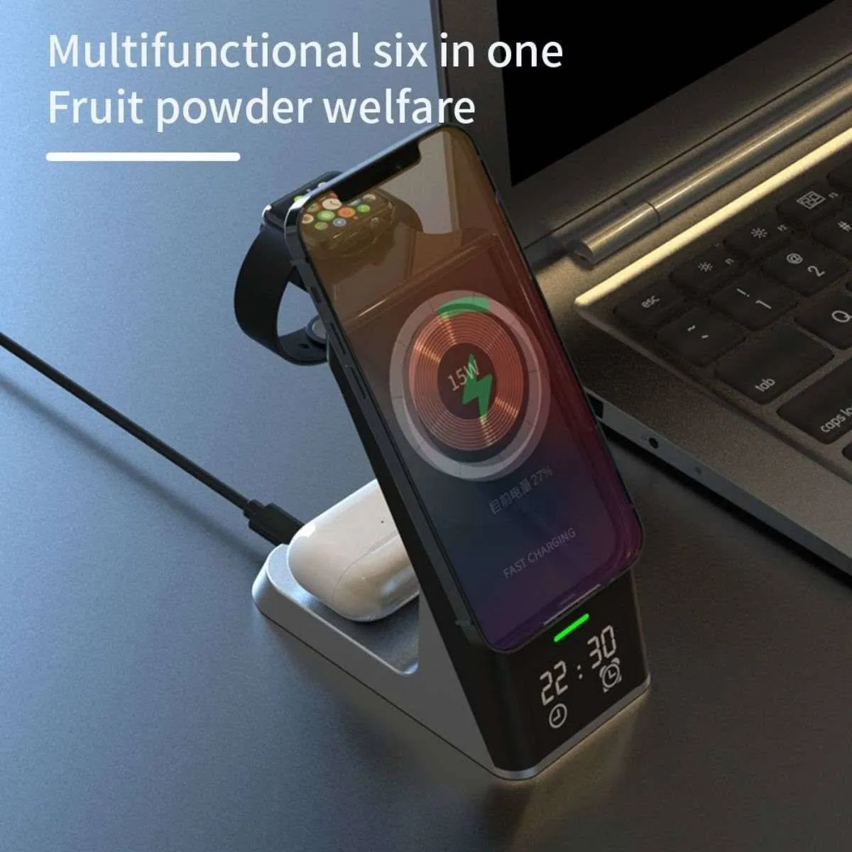 H27 Magnetic 6 in 1 Wireless Charger