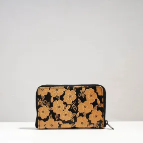 Handcrafted Embossed Leather Mobile Case with Card Holder