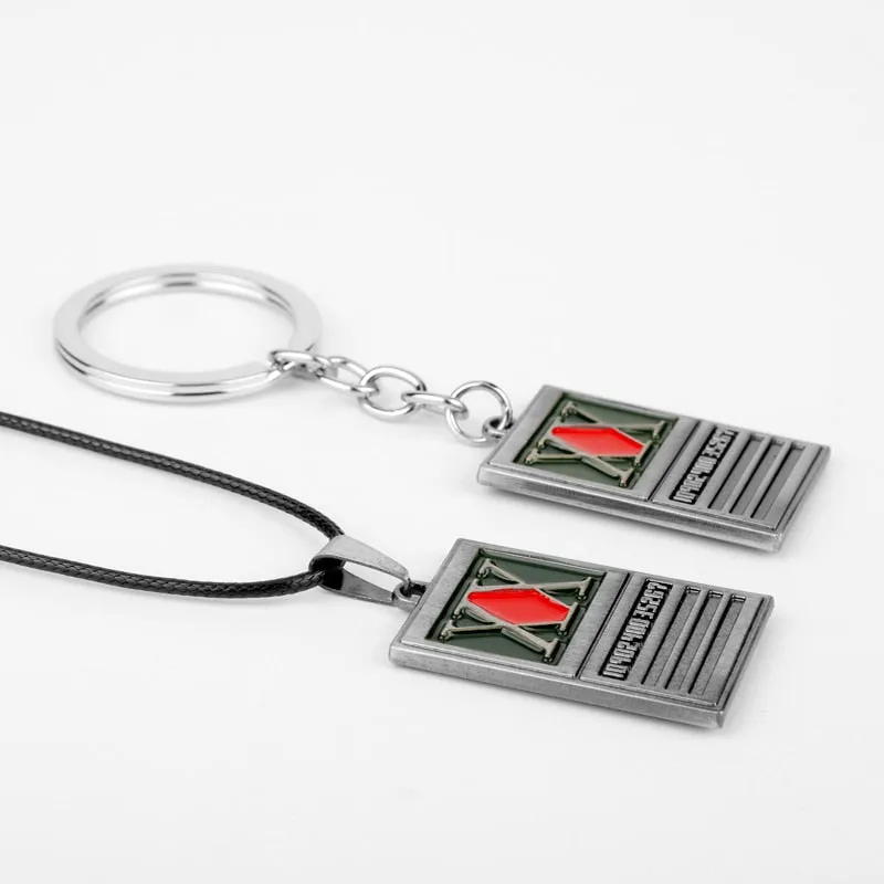 Hunter x Metal Dog Tag Key Chain Ring Holder