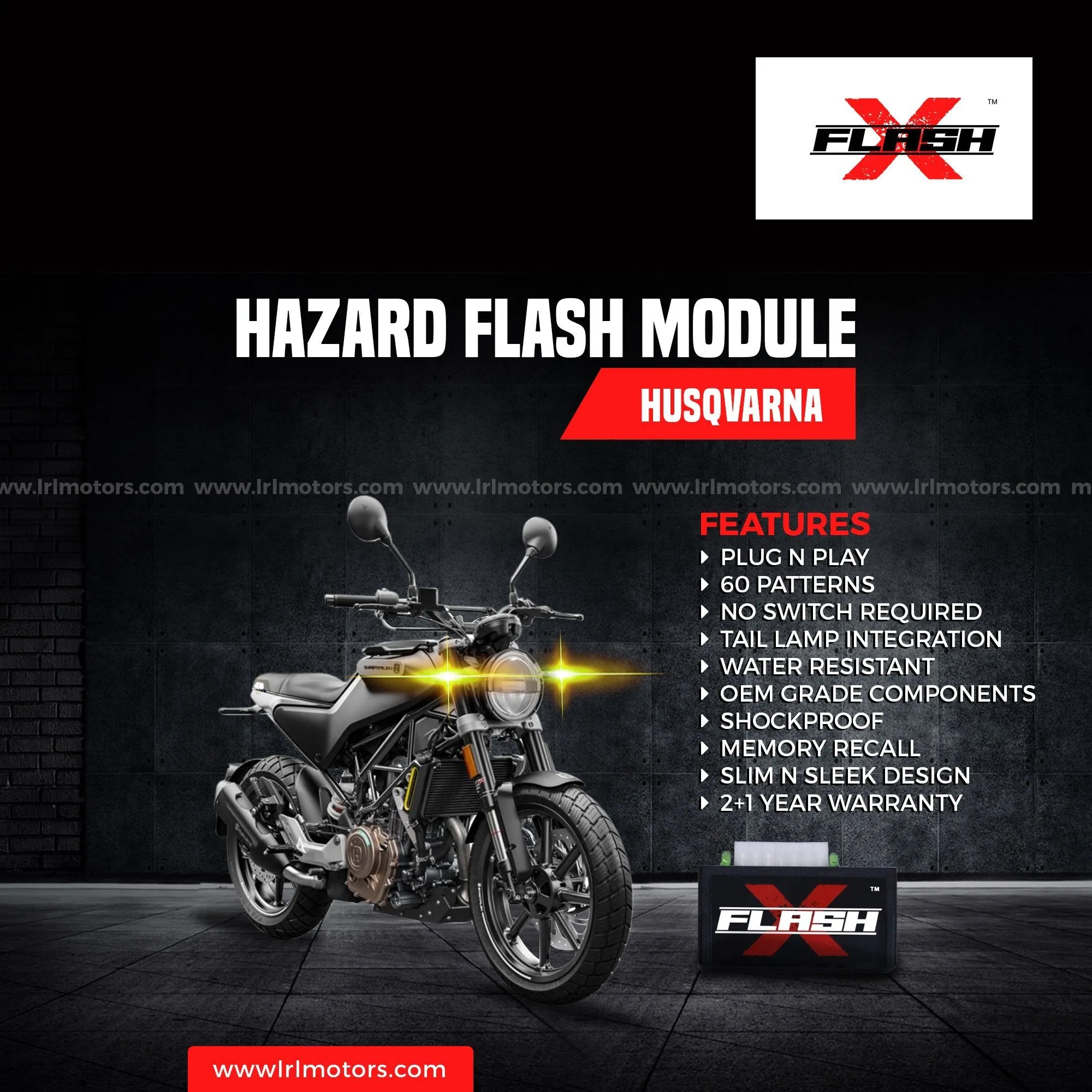 Husqvarna vitpilen 250  Flash X Hazard Flash Module, Blinker,Flasher