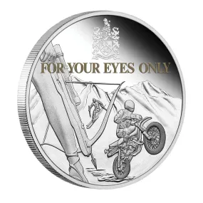 James Bond 1oz Silver Proof Coloured Coin - For Your Eyes Only 40th Anniversary Numbered Edition - By The Perth Mint