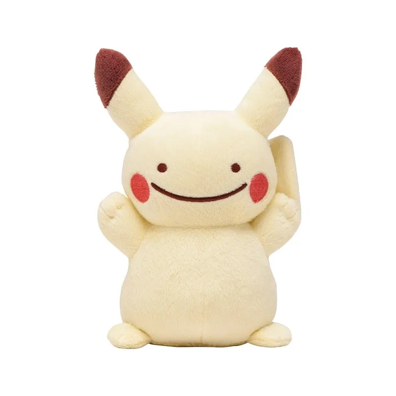Japan Cartoon Pokemon Center Ditto Crossover | Pikachu Charmander Squirtle Bulbasaur Clefairy Pippi - Mascot Plush Doll Mini Plush Doll Keychain