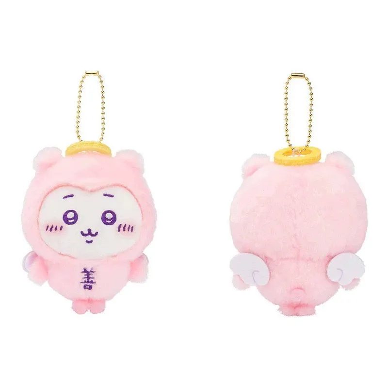 Japan ChiiKawa Angel Pink Devil Purple Keychain | ChiiKawa Hachiware Usagi Momonga Kurimanju Shisa - Mini Plush Doll