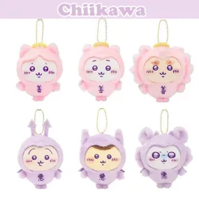Japan ChiiKawa Angel Pink Devil Purple Keychain | ChiiKawa Hachiware Usagi Momonga Kurimanju Shisa - Mini Plush Doll