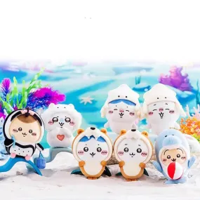 Japan ChiiKawa Aquarium Limited Keychain | Squid Otter Dolphin Penguin ChiiKawa Hachiware Usagi Momonga Kurimanju - Mini Plush Doll