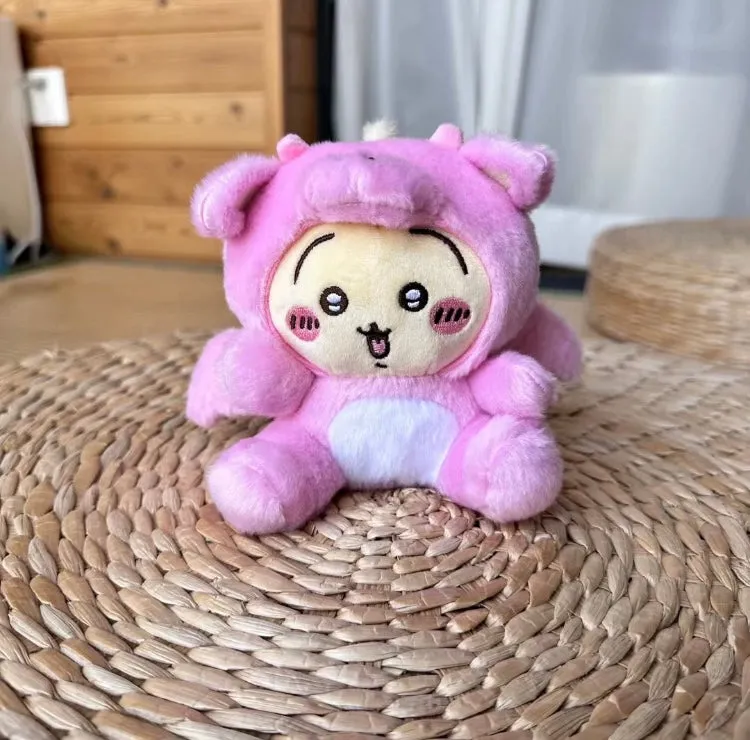 Japan ChiiKawa Drangon Year | ChiiKawa Hachiware Usagi Eggplant - Mini Plush Doll 13cm Keychain 10cm