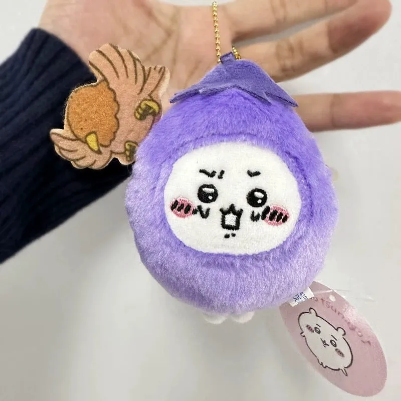 Japan ChiiKawa Drangon Year | ChiiKawa Hachiware Usagi Eggplant - Mini Plush Doll 13cm Keychain 10cm