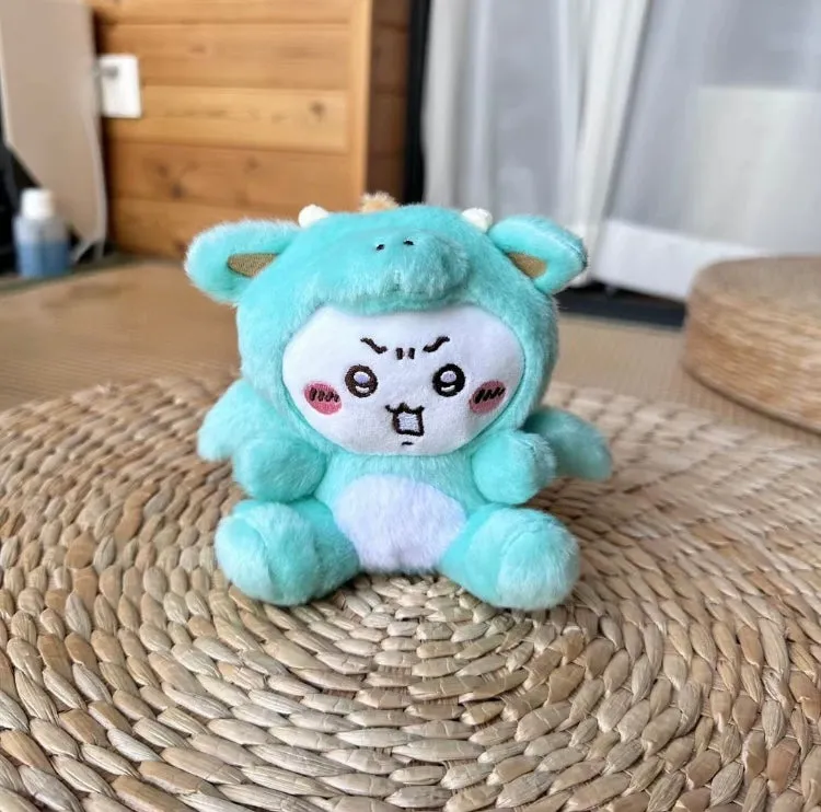 Japan ChiiKawa Drangon Year | ChiiKawa Hachiware Usagi Eggplant - Mini Plush Doll 13cm Keychain 10cm