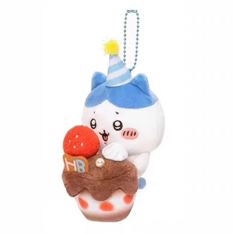 Japan ChiiKawa Happy Birthday Series | Birthday Cake ChiiKawa Hachiware - Mini Plush Doll keychain