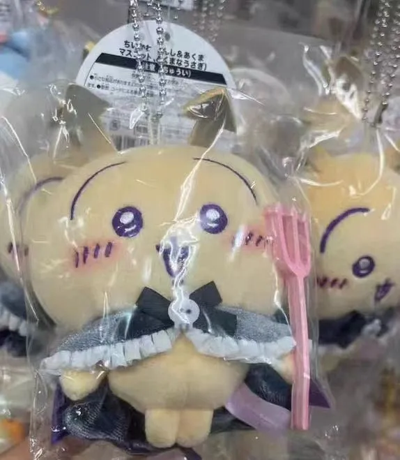 Japan ChiiKawa Lolita & Gothic Angel Devil | ChiiKawa Hachiware Usagi Momonga Rakko Shisa Kurimanju - Mini Plush Doll keychain
