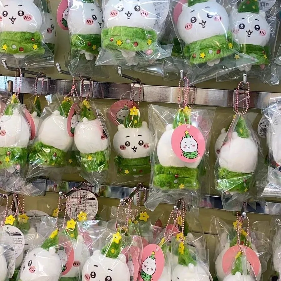 Japan ChiiKawa Merry Chrismas Edition | ChiiKawa Hachiware Usagi - Mini Plush Doll keychain