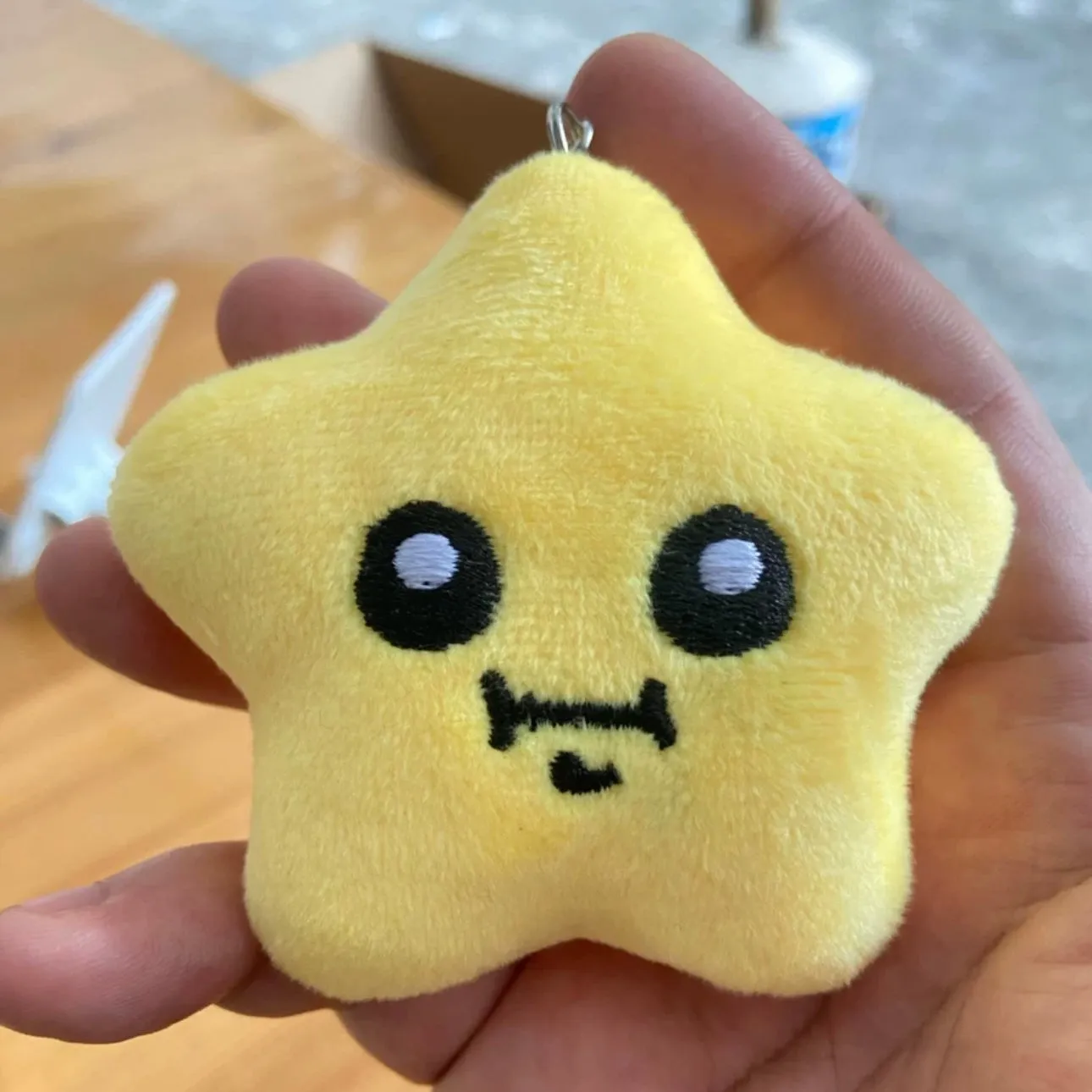 Japan ChiiKawa Shooting Star Keychain | Angry Smile Cute - Mini Plush Doll Keychain