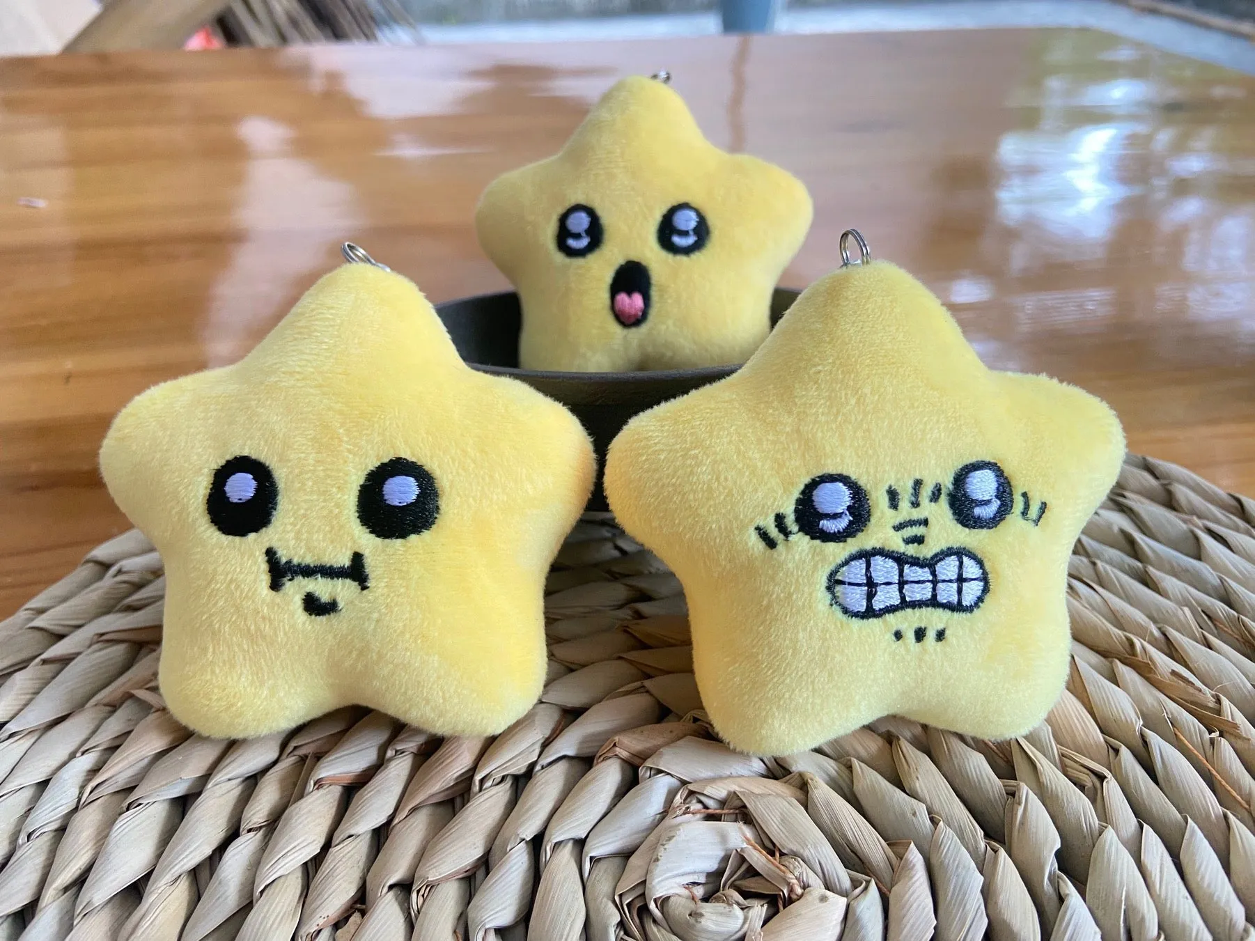 Japan ChiiKawa Shooting Star Keychain | Angry Smile Cute - Mini Plush Doll Keychain