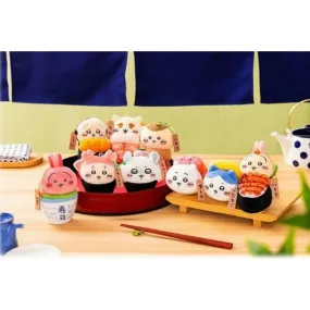 Japan ChiiKawa Sushi Restaurant Serise | ChiiKawa Hachiware Usagi Momonga Kurimanju Rakko Shisa Crab - Mini Plush Doll 10cm Keychain