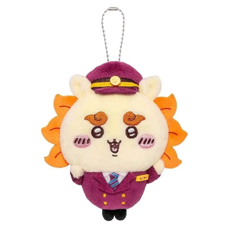 Japan Chiikawa X Hankyu Railway | Train Steward ChiiKawa Hachiware Usagi Momonga Kurimanju Shisa- Mini Plush Doll Keychain