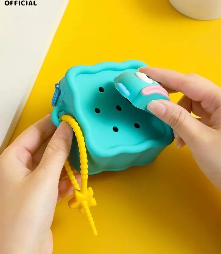 Japan Sanrio Silicone Mini DIY Square 3D Face Purse Bag | Hello Kitty My Melody Kuromi Cinnamoroll Pochacco Hangyodon  - Coin Bag Can put in Airpods EarPhone