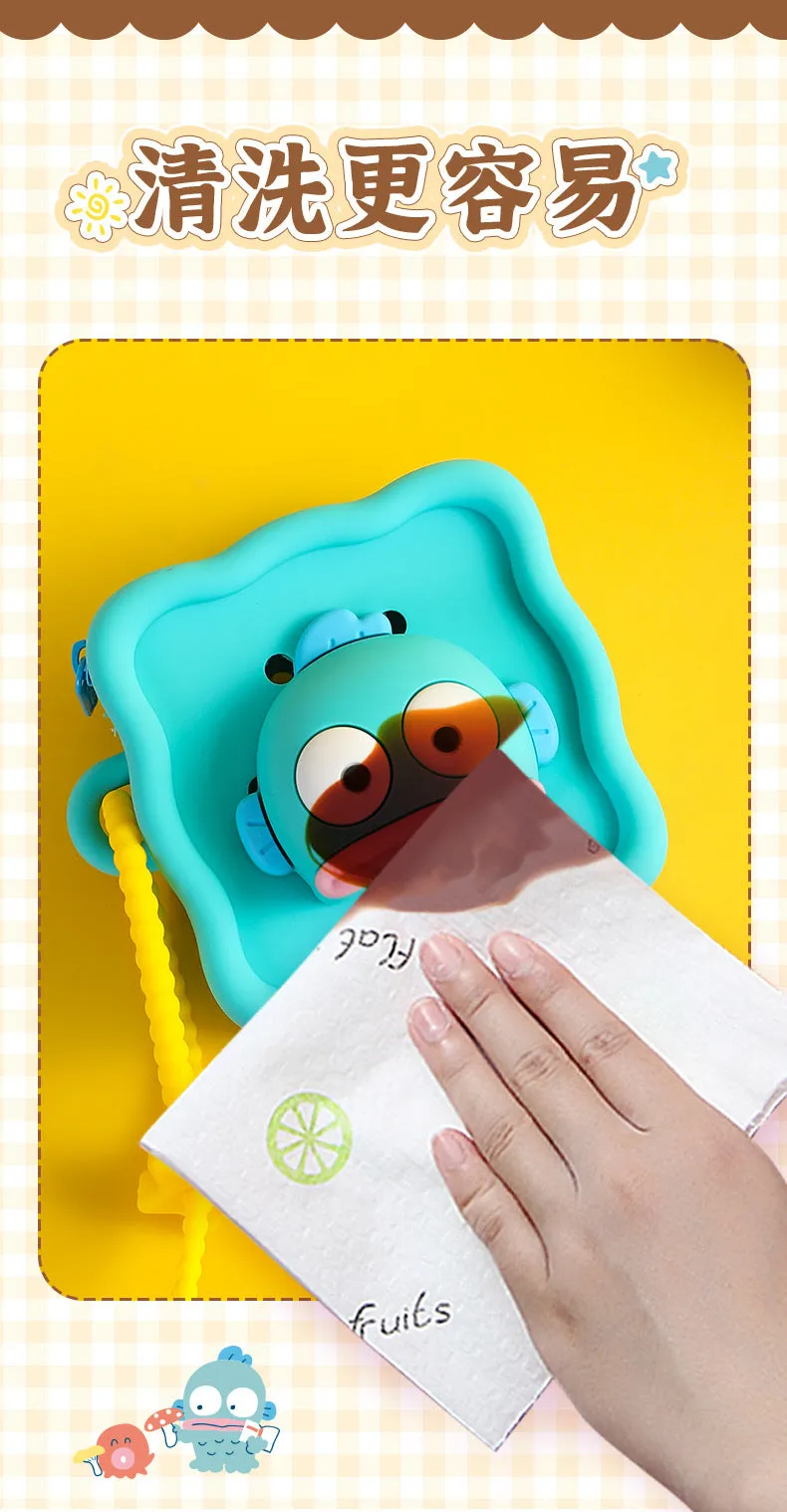 Japan Sanrio Silicone Mini DIY Square 3D Face Purse Bag | Hello Kitty My Melody Kuromi Cinnamoroll Pochacco Hangyodon  - Coin Bag Can put in Airpods EarPhone