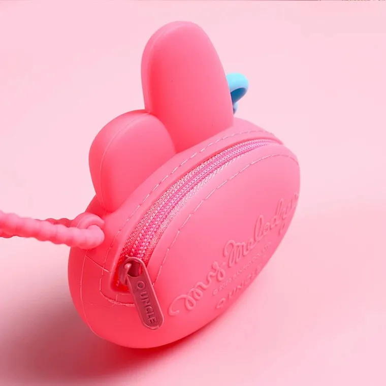 Japan Sanrio Silicone Mini Purse Bag | Hello Kitty My Melody Kuromi Cinnamoroll Pompompurin Pochacco Hangyodon - Coin Bag Can put in Airpods EarPhone