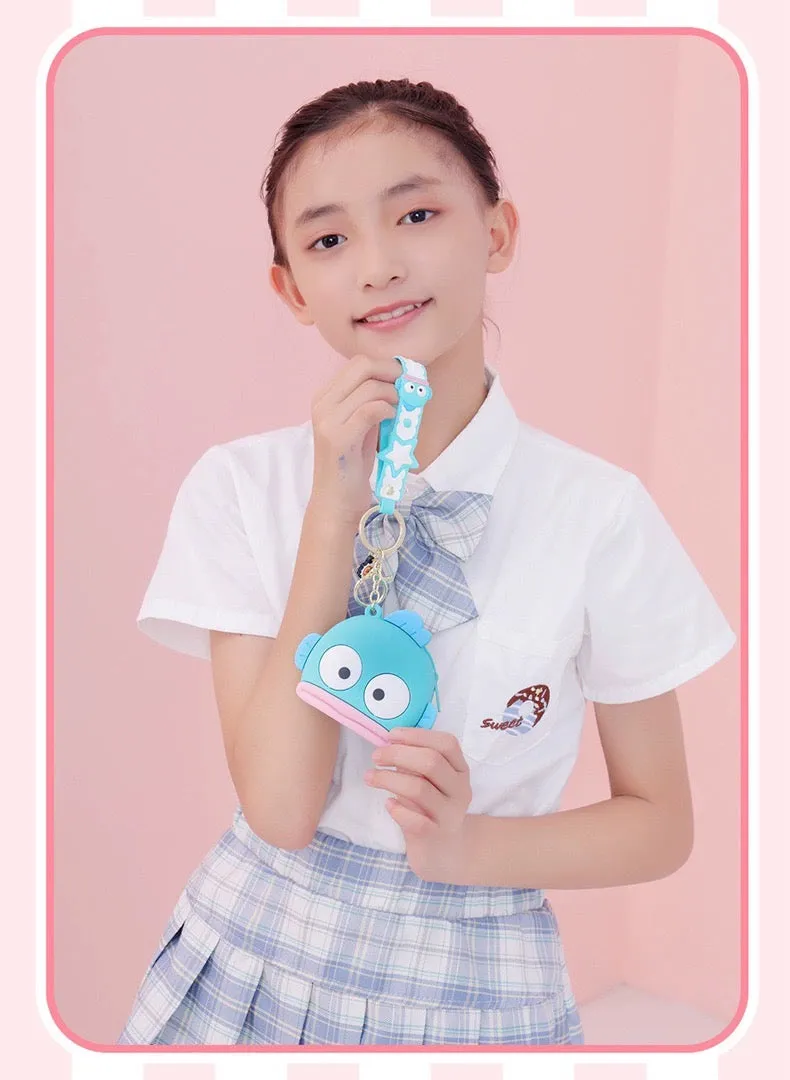 Japan Sanrio Silicone Mini Purse Bag Keychain | Hello Kitty My Melody Kuromi Cinnamoroll Pompompurin Pochacco Hangyodon  - Coin Bag Keychain Can put in Airpods EarPhone