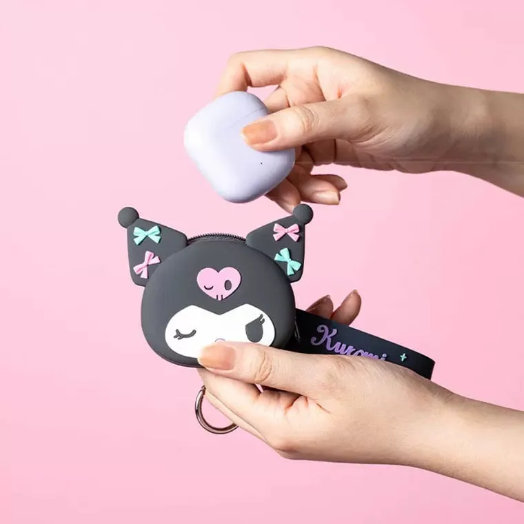 Japan Sanrio Silicone Mini Purse Bag Keychain Lolita Series | My Melody Kuromi Cinnamoroll - Coin Bag Keychain Can put in Airpods EarPhone
