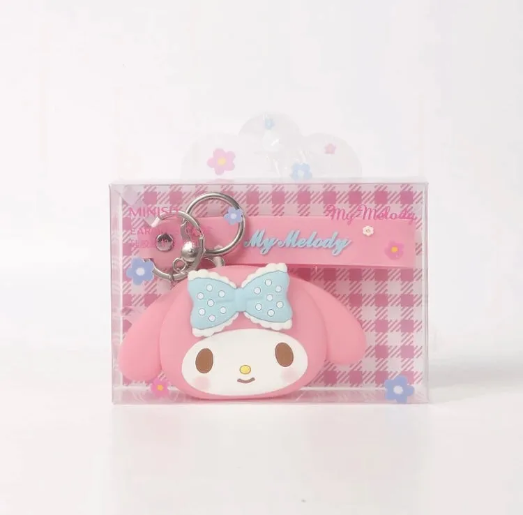 Japan Sanrio Silicone Mini Purse Bag Keychain Lolita Series | My Melody Kuromi Cinnamoroll - Coin Bag Keychain Can put in Airpods EarPhone
