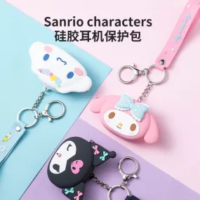 Japan Sanrio Silicone Mini Purse Bag Keychain Lolita Series | My Melody Kuromi Cinnamoroll - Coin Bag Keychain Can put in Airpods EarPhone