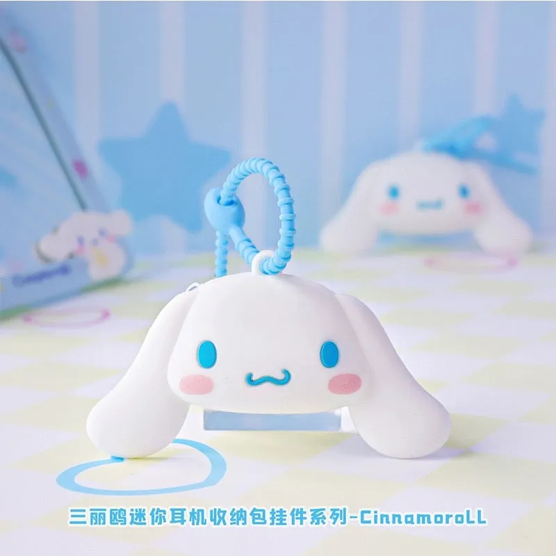 Japan Sanrio Silicone Mini Purse Bag Series 2 | Hello Kitty My Melody Kuromi Cinnamoroll Pompompurin Pochacco Hangyodon - Coin Bag Can put in Airpods EarPhone