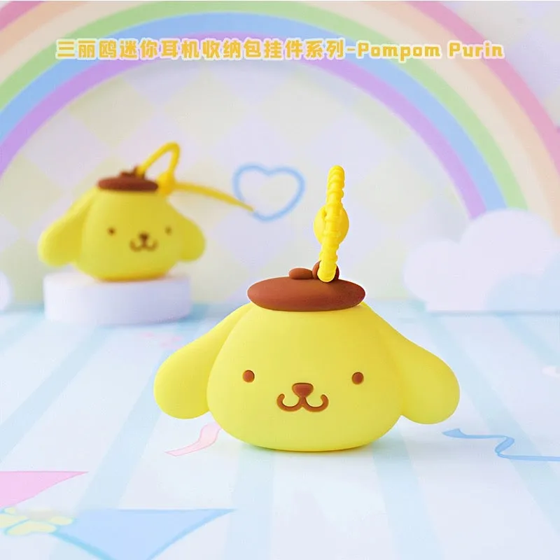 Japan Sanrio Silicone Mini Purse Bag Series 2 | Hello Kitty My Melody Kuromi Cinnamoroll Pompompurin Pochacco Hangyodon - Coin Bag Can put in Airpods EarPhone