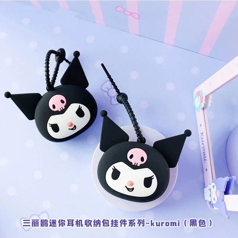 Japan Sanrio Silicone Mini Purse Bag Series 2 | Hello Kitty My Melody Kuromi Cinnamoroll Pompompurin Pochacco Hangyodon - Coin Bag Can put in Airpods EarPhone