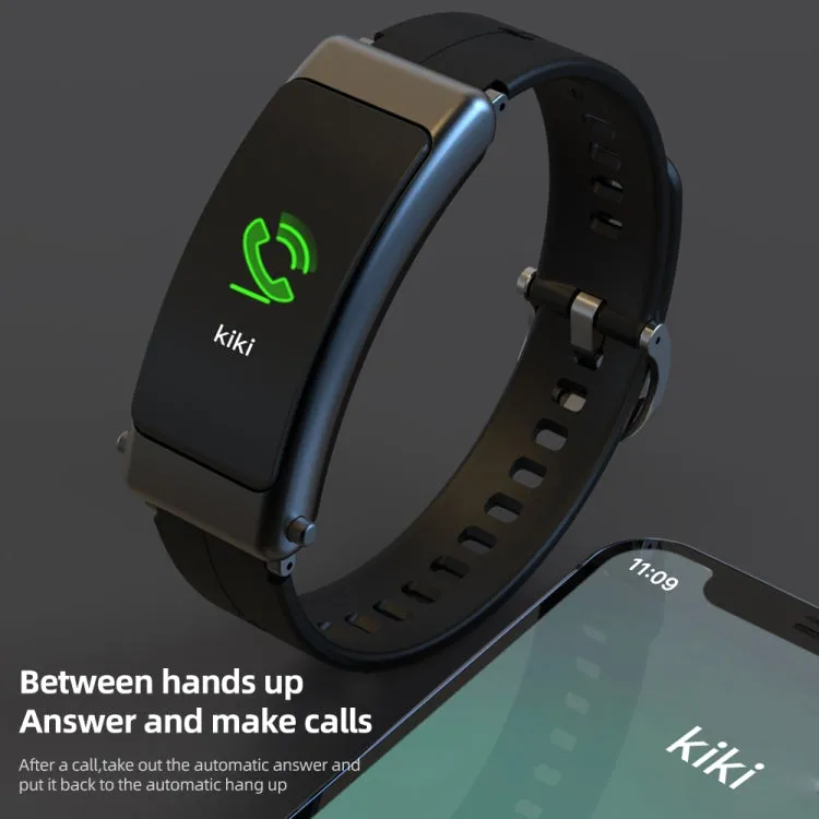 K50  0.96 Inch Waterproof Smartwatch with Detachable Leather Band and Bluetooth Call Support