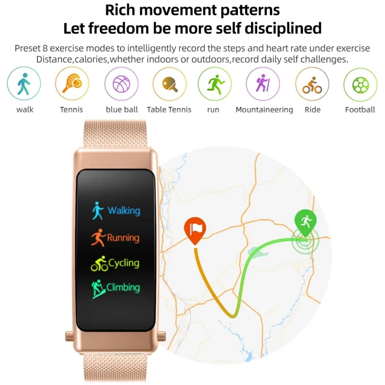 K50  0.96 Inch Waterproof Smartwatch with Detachable Leather Band and Bluetooth Call Support