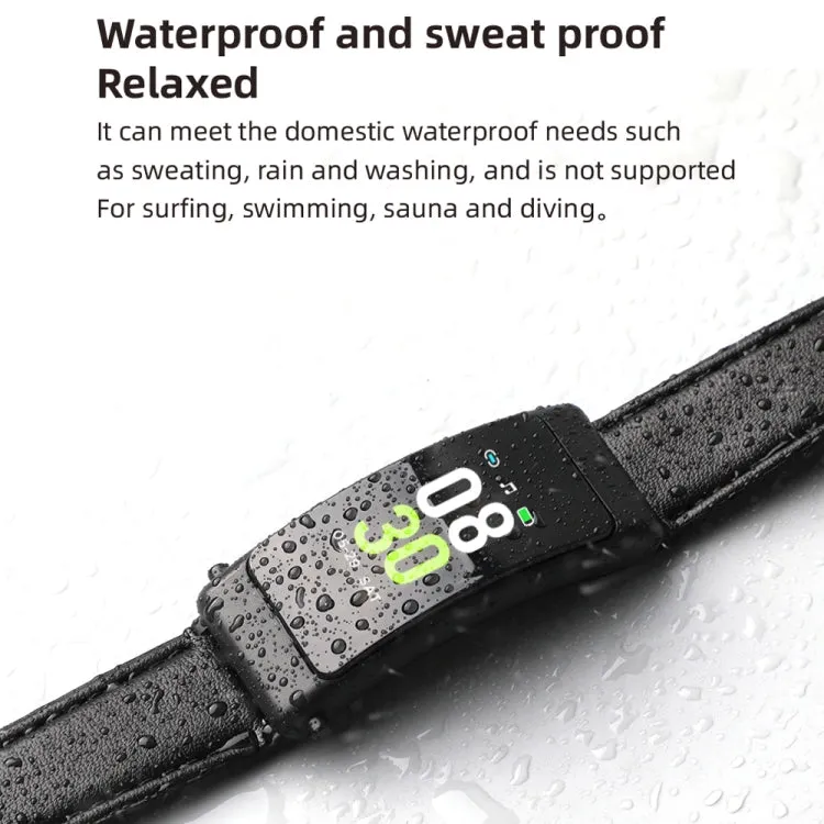 K50  0.96 Inch Waterproof Smartwatch with Detachable Leather Band and Bluetooth Call Support