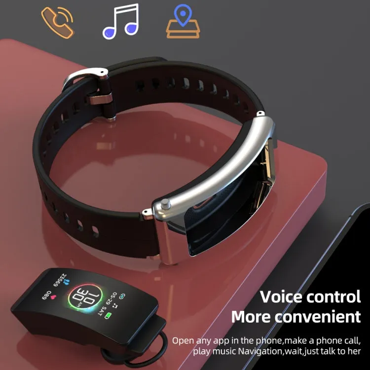 K50  0.96 Inch Waterproof Smartwatch with Detachable Leather Band and Bluetooth Call Support