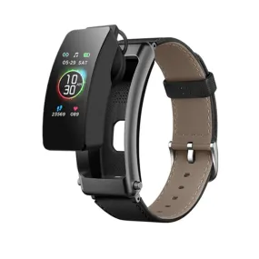 K50  0.96 Inch Waterproof Smartwatch with Detachable Leather Band and Bluetooth Call Support