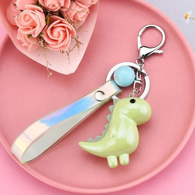 Kawaii Dinosaur Metal Acrylic Keychain