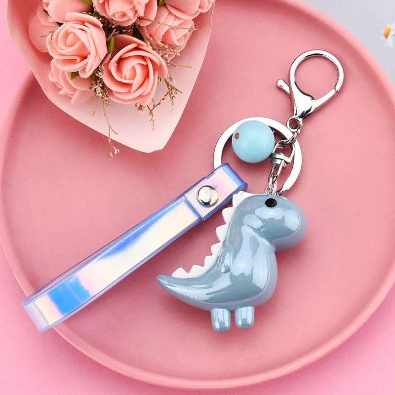 Kawaii Dinosaur Metal Acrylic Keychain