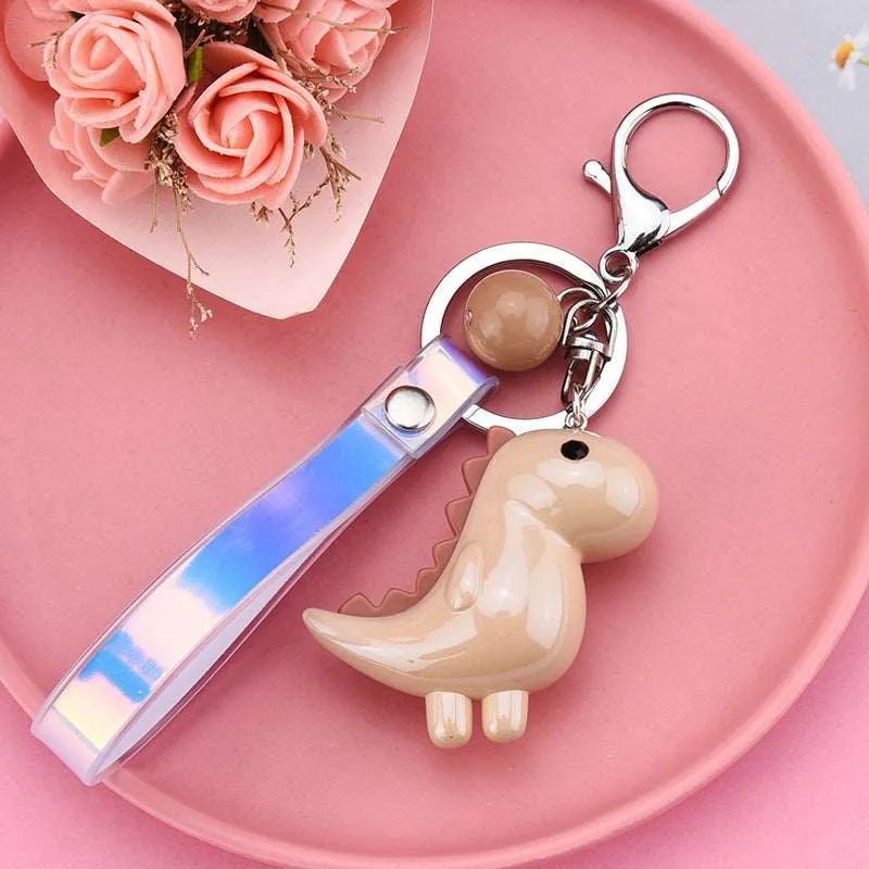 Kawaii Dinosaur Metal Acrylic Keychain