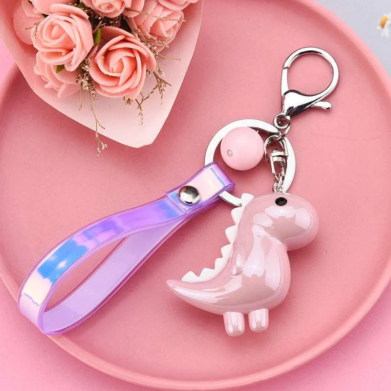 Kawaii Dinosaur Metal Acrylic Keychain
