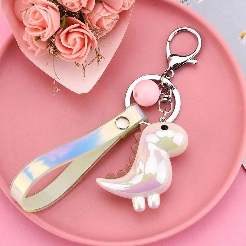 Kawaii Dinosaur Metal Acrylic Keychain
