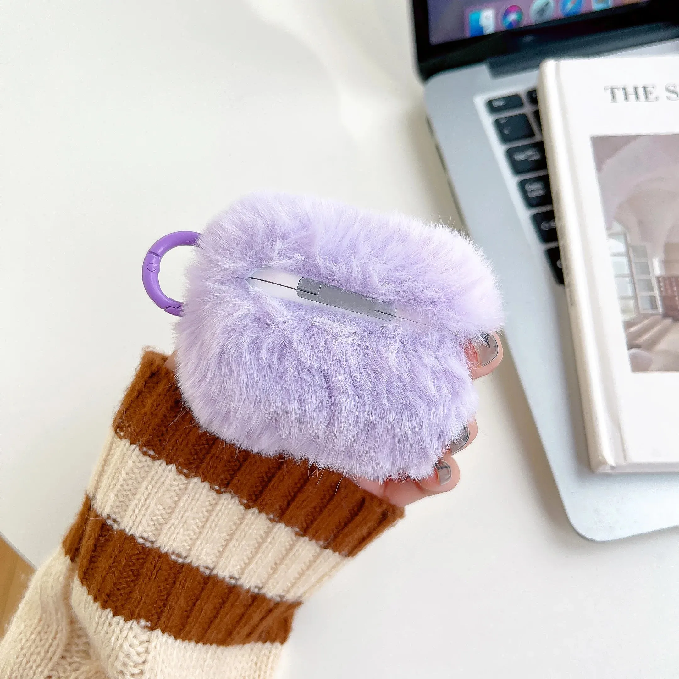 Kawaii Fluffy Kuromi AirPods Case