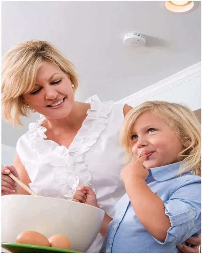 Kidde 29HD 9V Battery Operated Optical Smoke Alarm Test & Hush Button Twin Pack