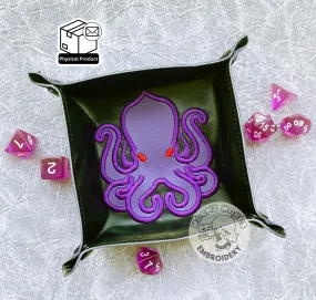 Kraken Octopus Cthulhu Applique Embroidery Dice Tray RPG Dungeons Dragons DND TTRP Board Game D20 Geek Nerd Cosplay Critical Role Play